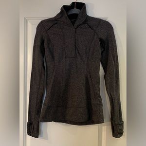 Lululemon Women’s Quarter Zip Sweater Heathered Grey, Black, White Sz 4 Like New